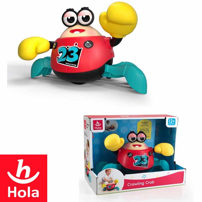 خرچنگ متحرک آموزشی و تعاملی هولا Hola Crawling Crab HE 9972 | موزیکال و چراغ‌دار